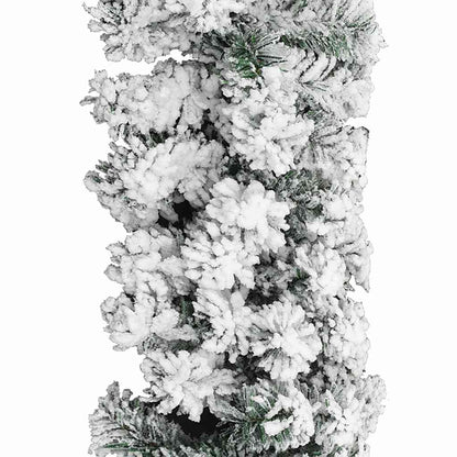 320967 vidaXL Christmas Garland with Flocked Snow Green 5 m PVC - Gre - 500 x 25 cm
