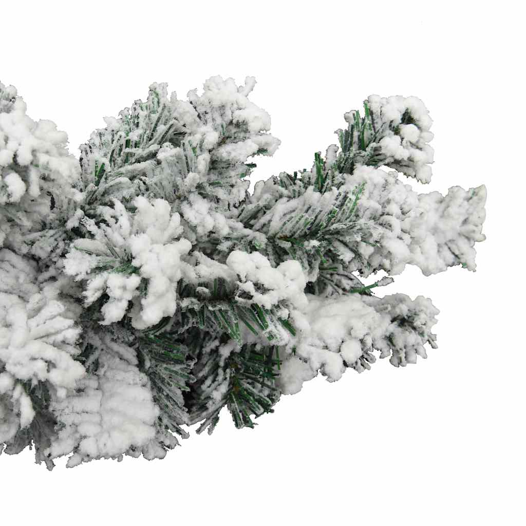 320967 vidaXL Christmas Garland with Flocked Snow Green 5 m PVC - Gre - 500 x 25 cm