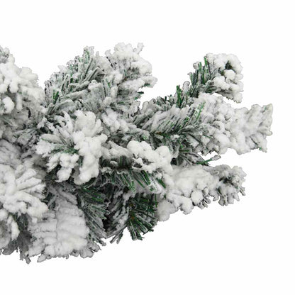 320967 vidaXL Christmas Garland with Flocked Snow Green 5 m PVC - Gre - 500 x 25 cm