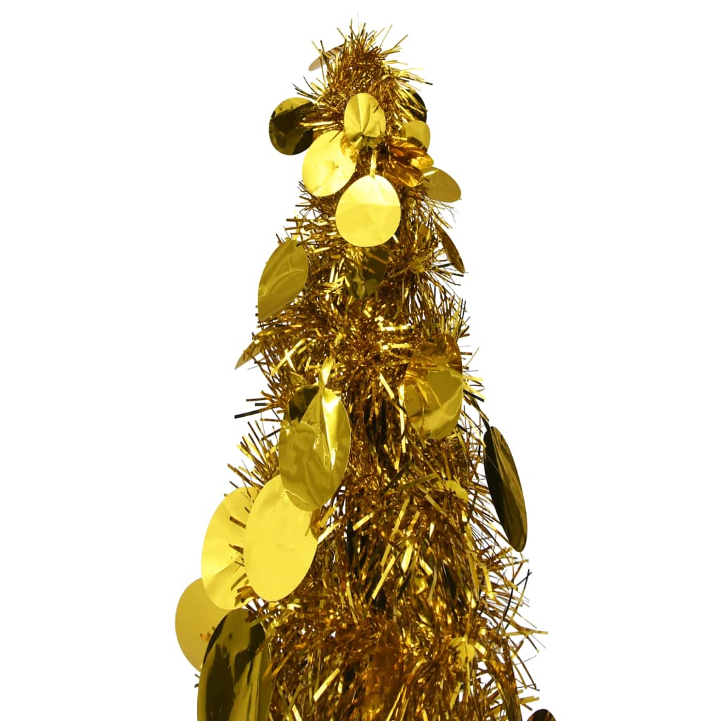 vidaXL Pop-up Artificial Christmas Tree Gold 120 cm PET - 120 x 25 cm