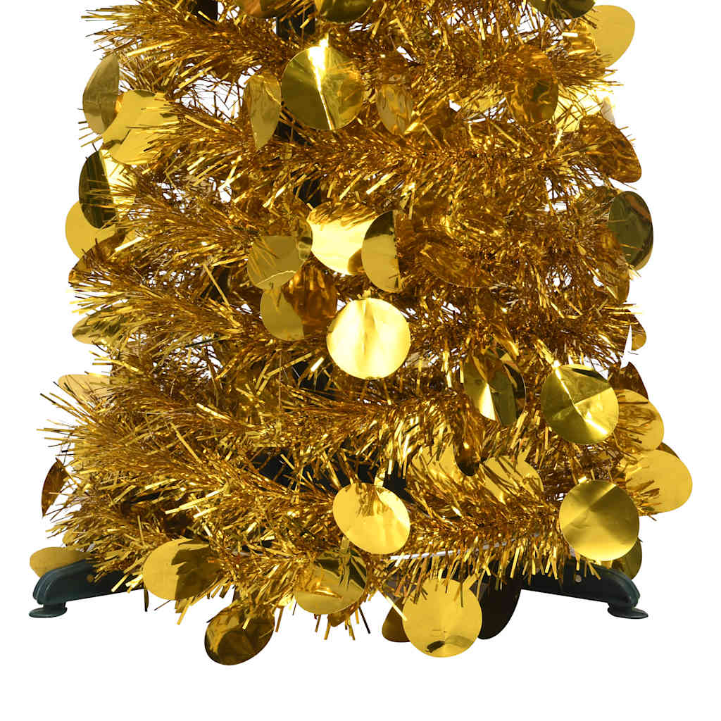 vidaXL Pop-up Artificial Christmas Tree Gold 120 cm PET - 120 x 25 cm
