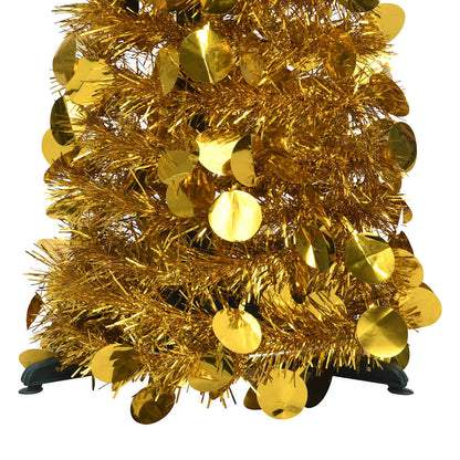 vidaXL Pop-up Artificial Christmas Tree Gold 120 cm PET - 120 x 25 cm