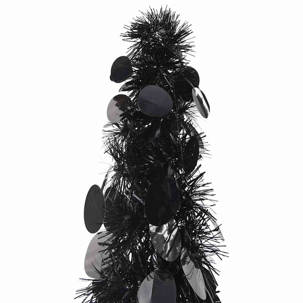 vidaXL Artificial Christmas trees PET Black - 45 x 45 x 180 cm