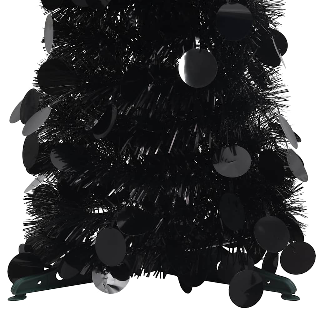 vidaXL Artificial Christmas trees PET Black - 45 x 45 x 180 cm