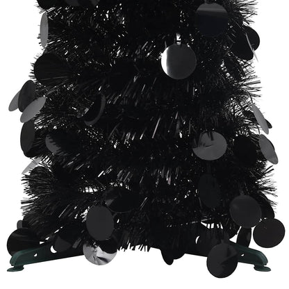 vidaXL Artificial Christmas trees PET Black - 45 x 45 x 180 cm