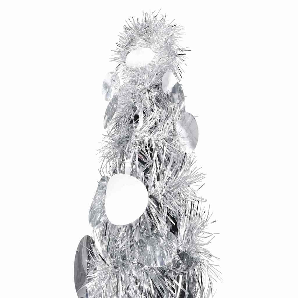 vidaXL Artificial Christmas trees PET Silver - 33 x 33 x 150 cm