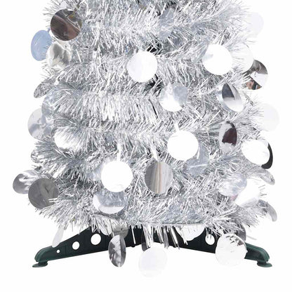 vidaXL Artificial Christmas trees PET Silver - 45 x 45 x 180 cm