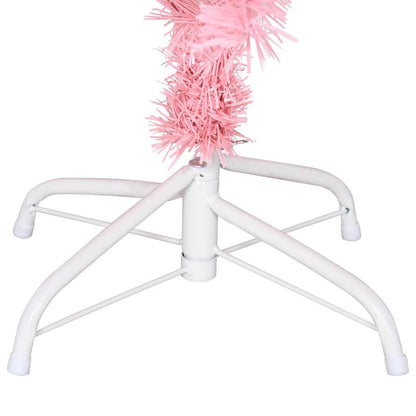 vidaXL Artificial Christmas Tree with Stand Pink 150 cm PVC - 150 x 80 cm