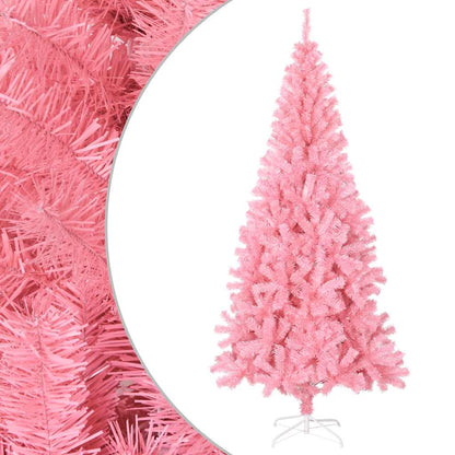 vidaXL Artificial Christmas Tree with Stand Pink 180 cm PVC - 180 x 90 cm