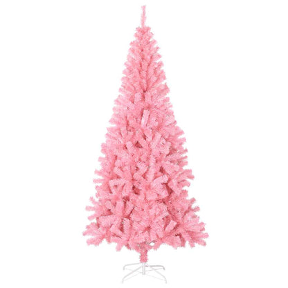 vidaXL Artificial Christmas Tree with Stand Pink 210 cm PVC - 210 x 110 cm