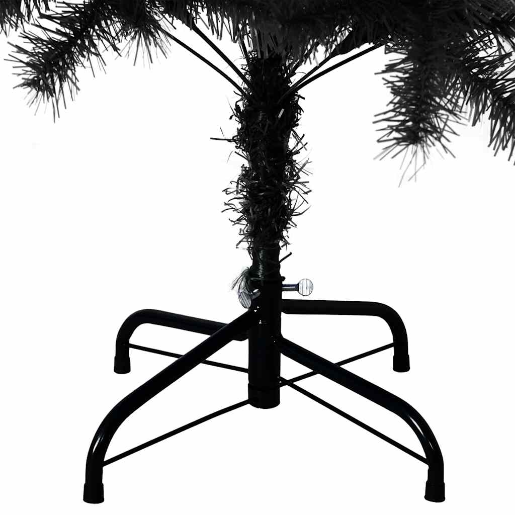 vidaXL Artificial Christmas Tree with Stand Black 150 cm PVC - 150 x 80 cm