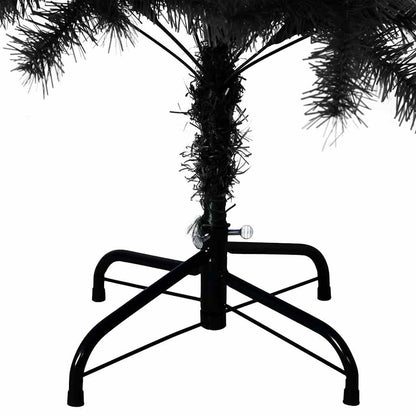 vidaXL Artificial Christmas Tree with Stand Black 150 cm PVC - 150 x 80 cm