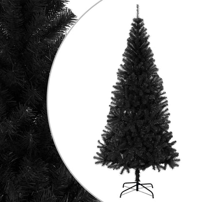 vidaXL Black Artificial Christmas Tree | PVC | 180 cm | Cone-shaped - 180 x 90 cm