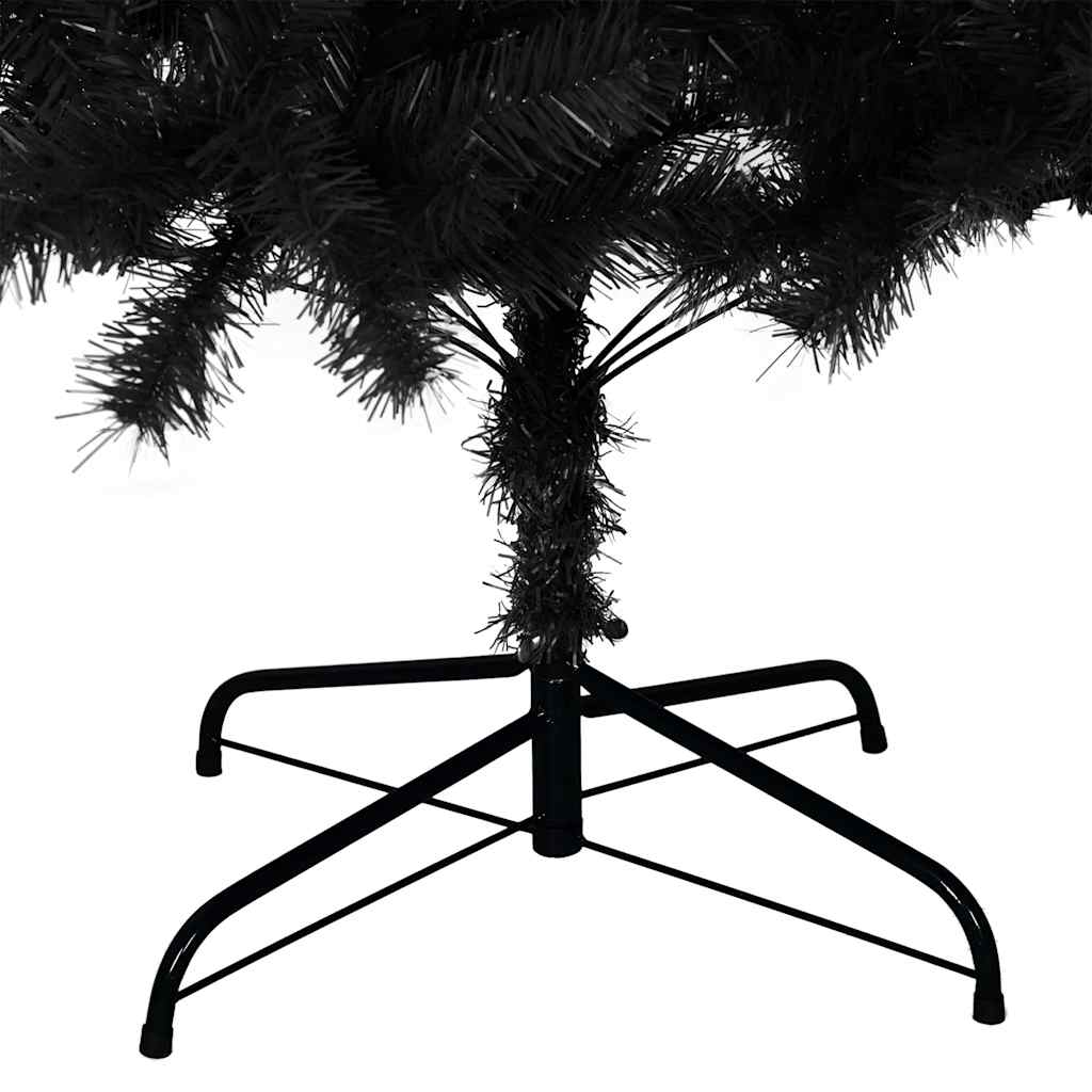 vidaXL Black Artificial Christmas Tree | PVC | 180 cm | Cone-shaped - 180 x 90 cm