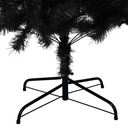 vidaXL Black Artificial Christmas Tree | PVC | 180 cm | Cone-shaped - 180 x 90 cm
