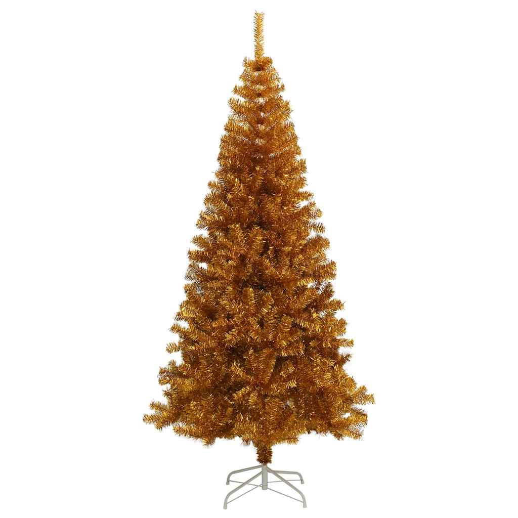 vidaXL Artificial Christmas Tree with Stand Gold 180 cm PET - 93 x 93 x 180 cm