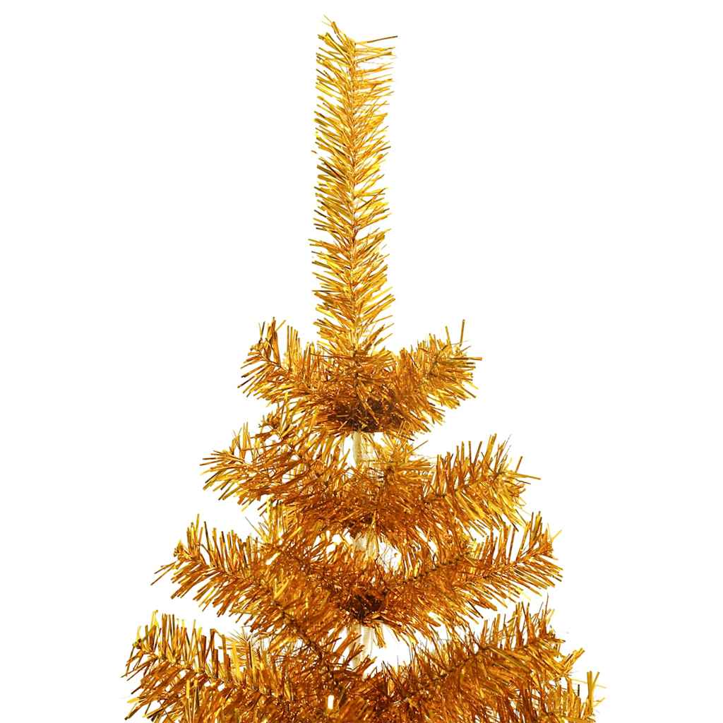vidaXL Artificial Christmas Tree with Stand Gold 180 cm PET - 93 x 93 x 180 cm