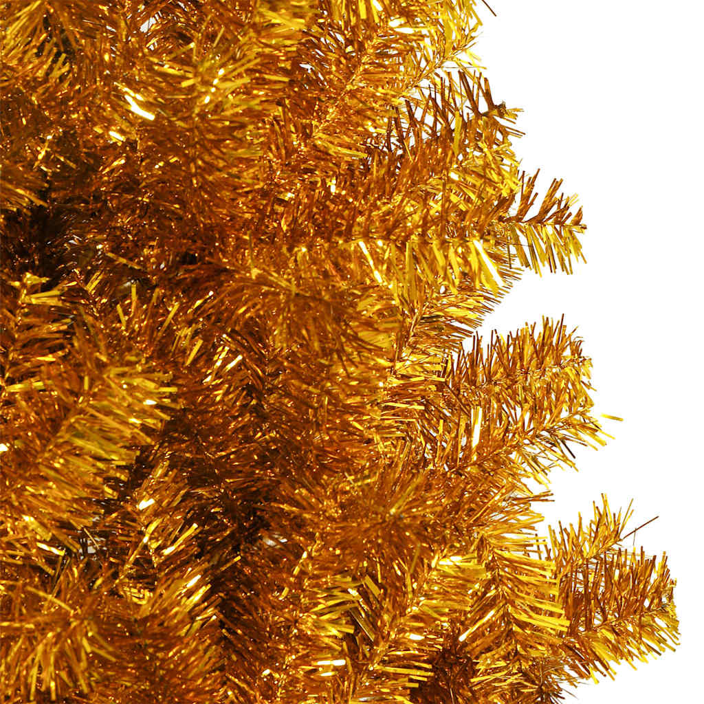 vidaXL Artificial Christmas Tree with Stand Gold 180 cm PET - 93 x 93 x 180 cm