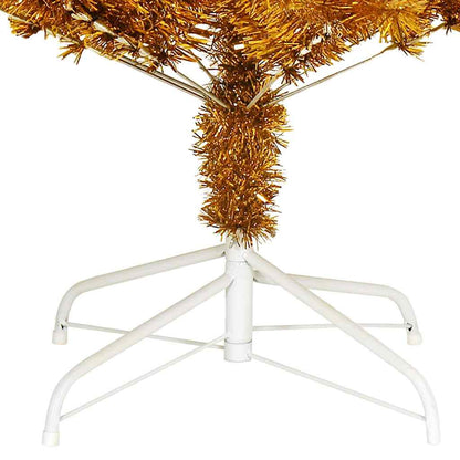 vidaXL Artificial Christmas Tree with Stand Gold 180 cm PET - 93 x 93 x 180 cm