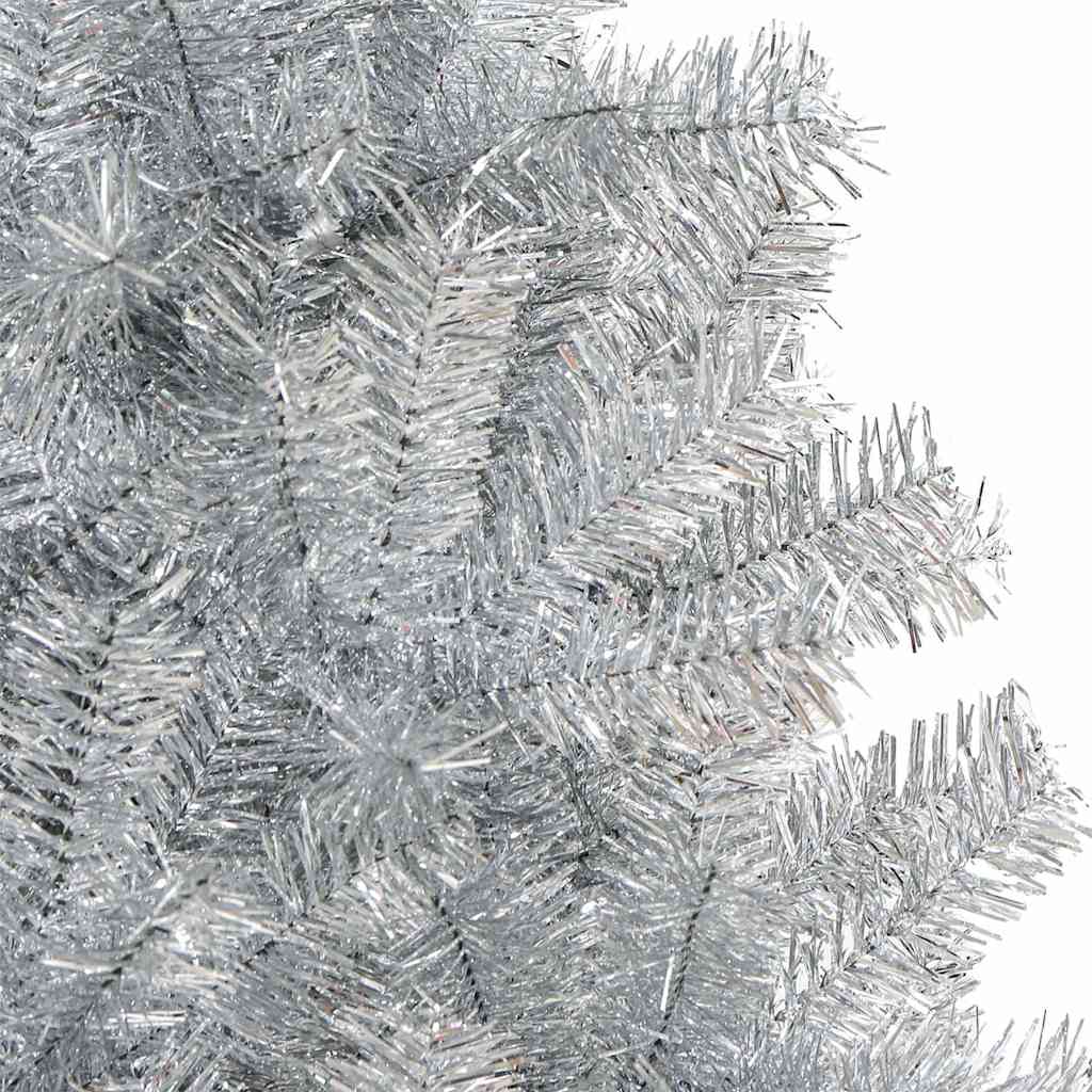 vidaXL Artificial Christmas Tree with Stand Silver 150 cm PET - 75 x 75 x 150 cm