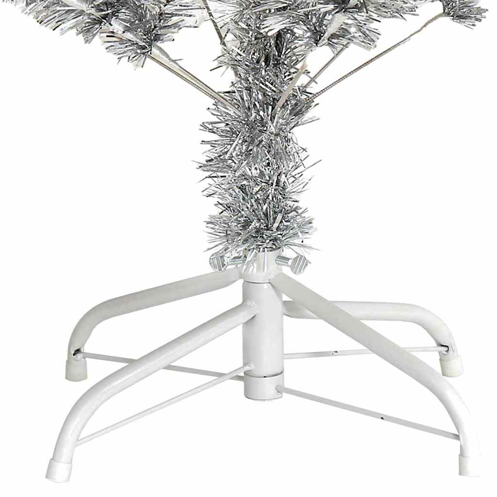 vidaXL Artificial Christmas Tree with Stand Silver 150 cm PET - 75 x 75 x 150 cm
