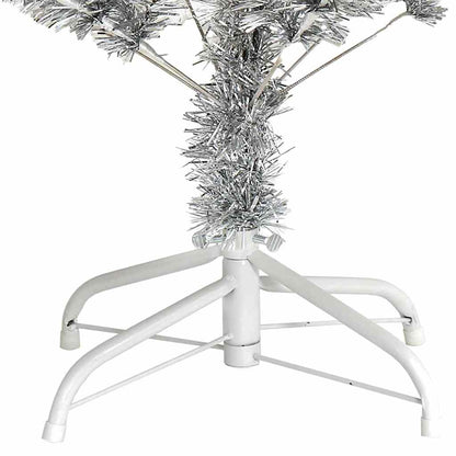 vidaXL Artificial Christmas Tree with Stand Silver 150 cm PET - 75 x 75 x 150 cm