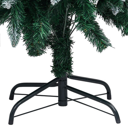 vidaXL Artificial Christmas Tree with Pine Cones and White Snow 150 cm - Green - 150 x 93 cm