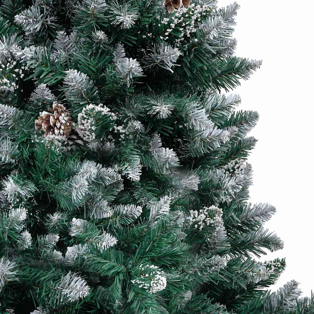 321016 vidaXL Artificial Christmas Tree with Pine Cones and White Snow 180 cm - Gre - 100 x 100 x 180 cm