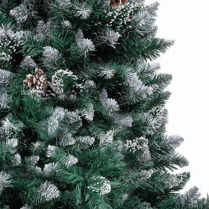321016 vidaXL Artificial Christmas Tree with Pine Cones and White Snow 180 cm - Gre - 100 x 100 x 180 cm