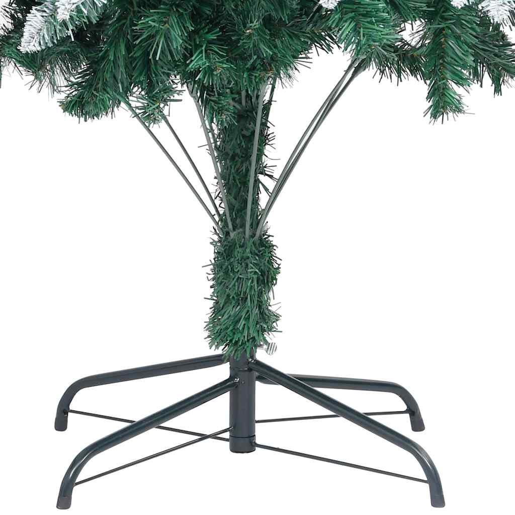 vidaXL Artificial Christmas Tree with Pine Cones and White Snow 240 cm - Green - 240 x 130 cm