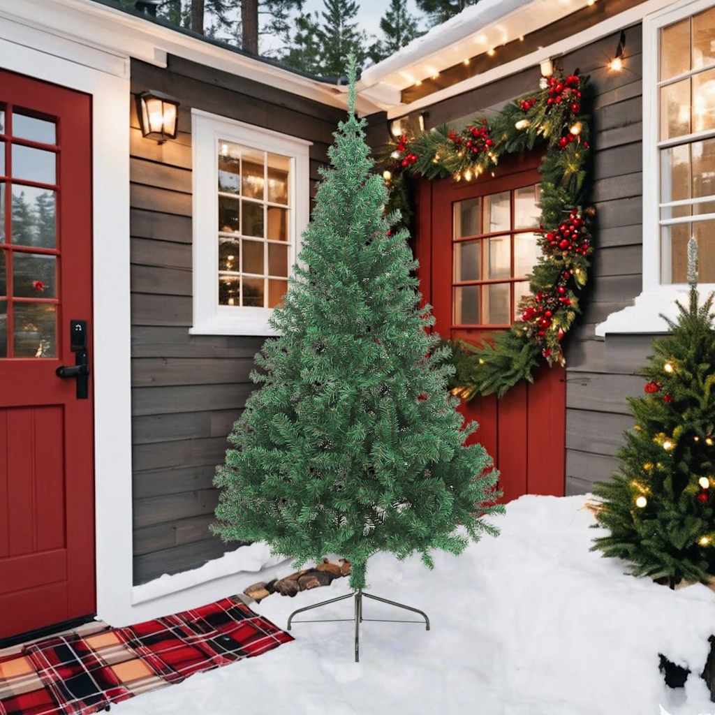 vidaXL Artificial Half Christmas Tree with Stand Green 210 cm PVC