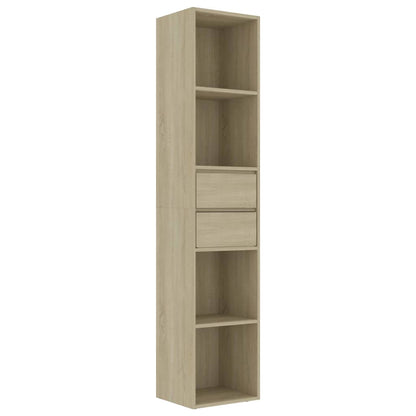vidaXL Book Cabinet Sonoma Oak 36x30x171 cm Engineered Wood - Brown