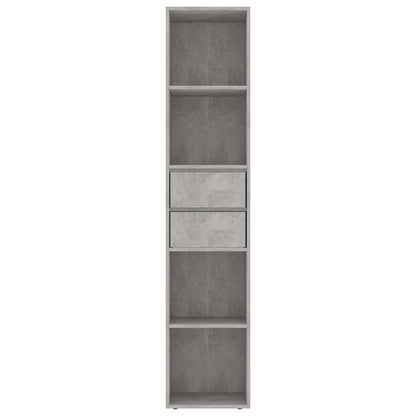 vidaXL Book Cabinet Concrete Grey 36x30x171 cm Engineered Wood