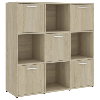 vidaXL Book Cabinet Sonoma Oak 90x30x90 cm Engineered Wood - Brown