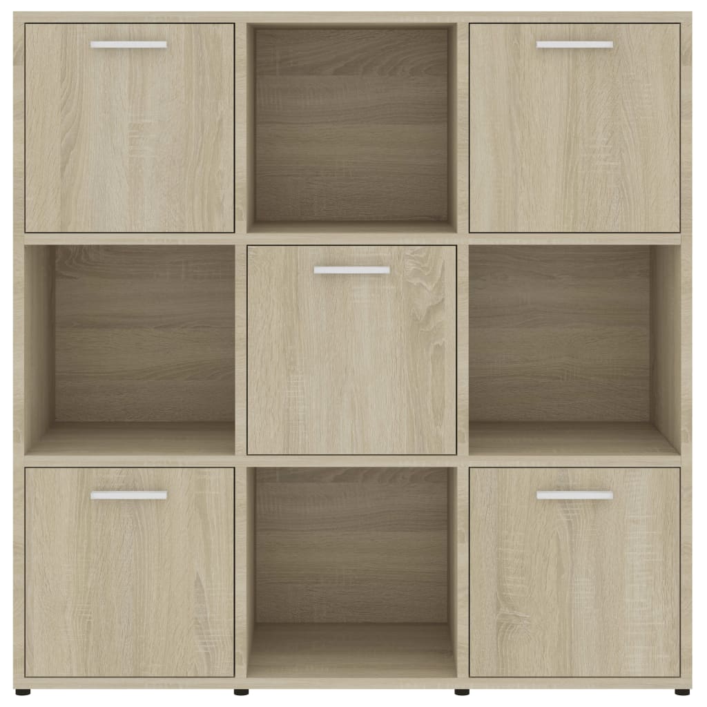 vidaXL Book Cabinet Sonoma Oak 90x30x90 cm Engineered Wood - Brown