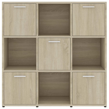 vidaXL Book Cabinet Sonoma Oak 90x30x90 cm Engineered Wood - Brown