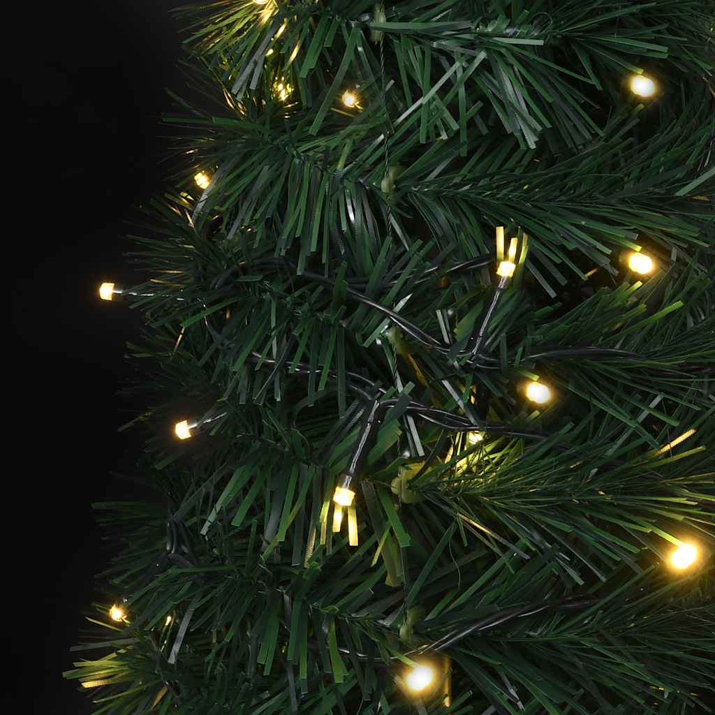 vidaXL Pop-up String Artificial Pre-lit Christmas Tree Green 150 cm - 150 x 50 cm