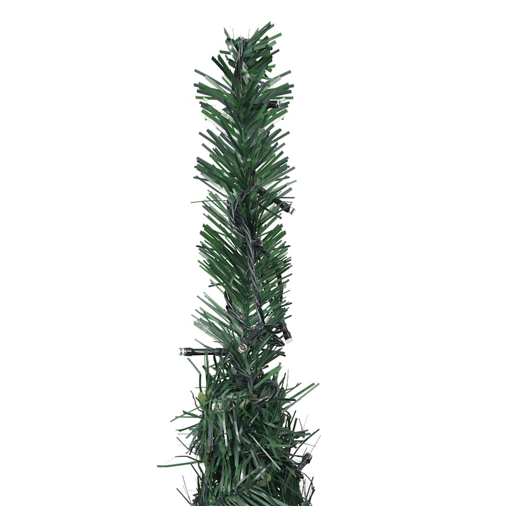 vidaXL Pop-up String Artificial Pre-lit Christmas Tree Green 150 cm - 150 x 50 cm