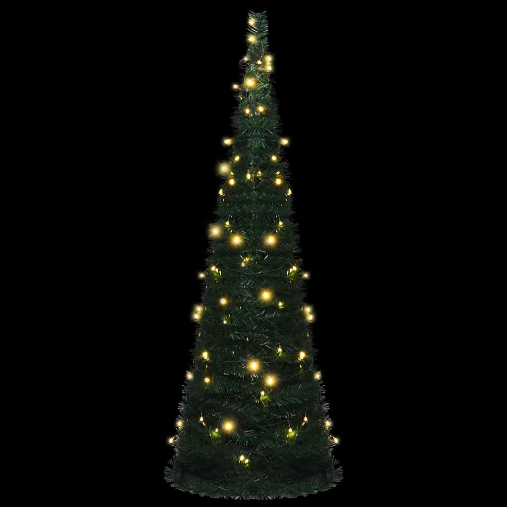 vidaXL Pop-up Christmas Tree | Green | PVC | Tall | Collapsible - 180 x 60 cm