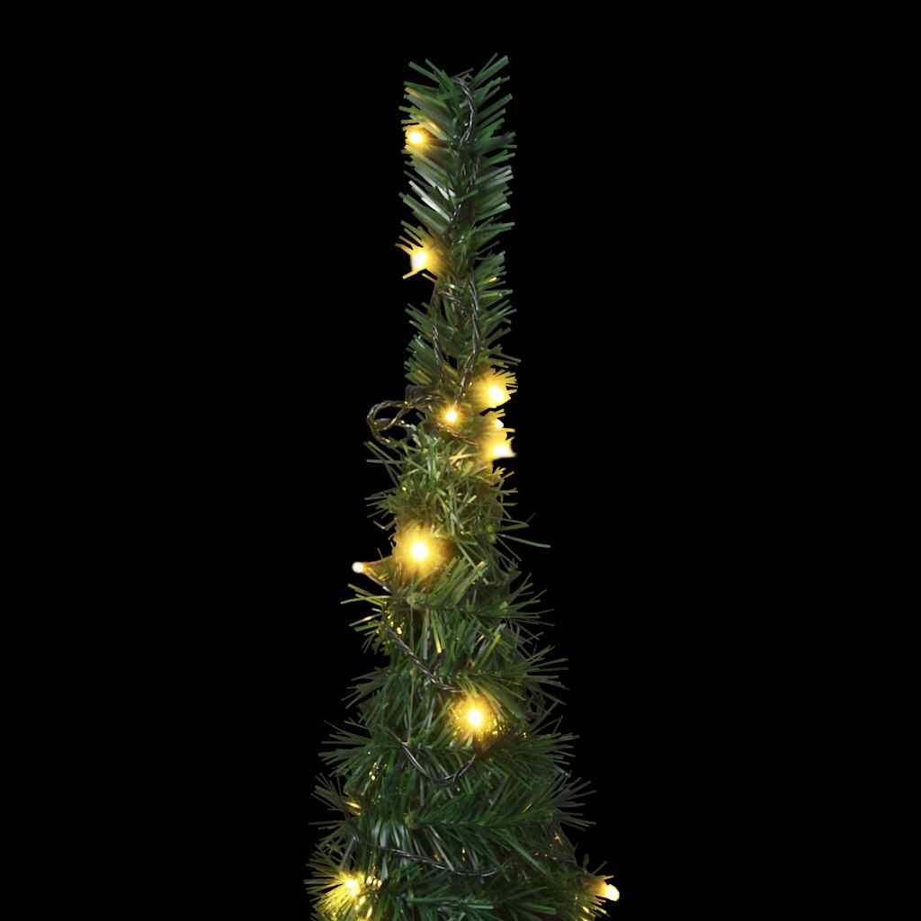 vidaXL Pop-up Christmas Tree | Green | PVC | Tall | Collapsible - 180 x 60 cm