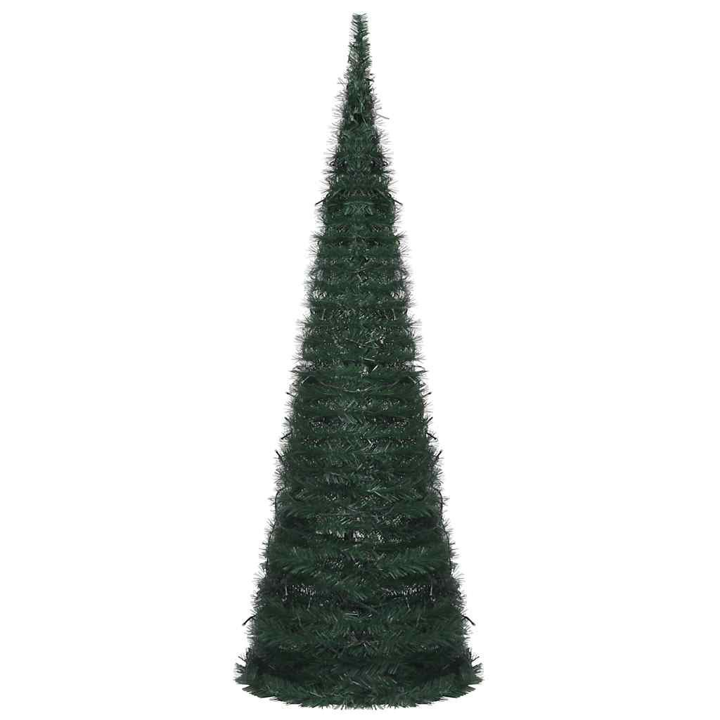 vidaXL Pop-up Christmas Tree | Green | PVC | Tall | Collapsible - 180 x 60 cm