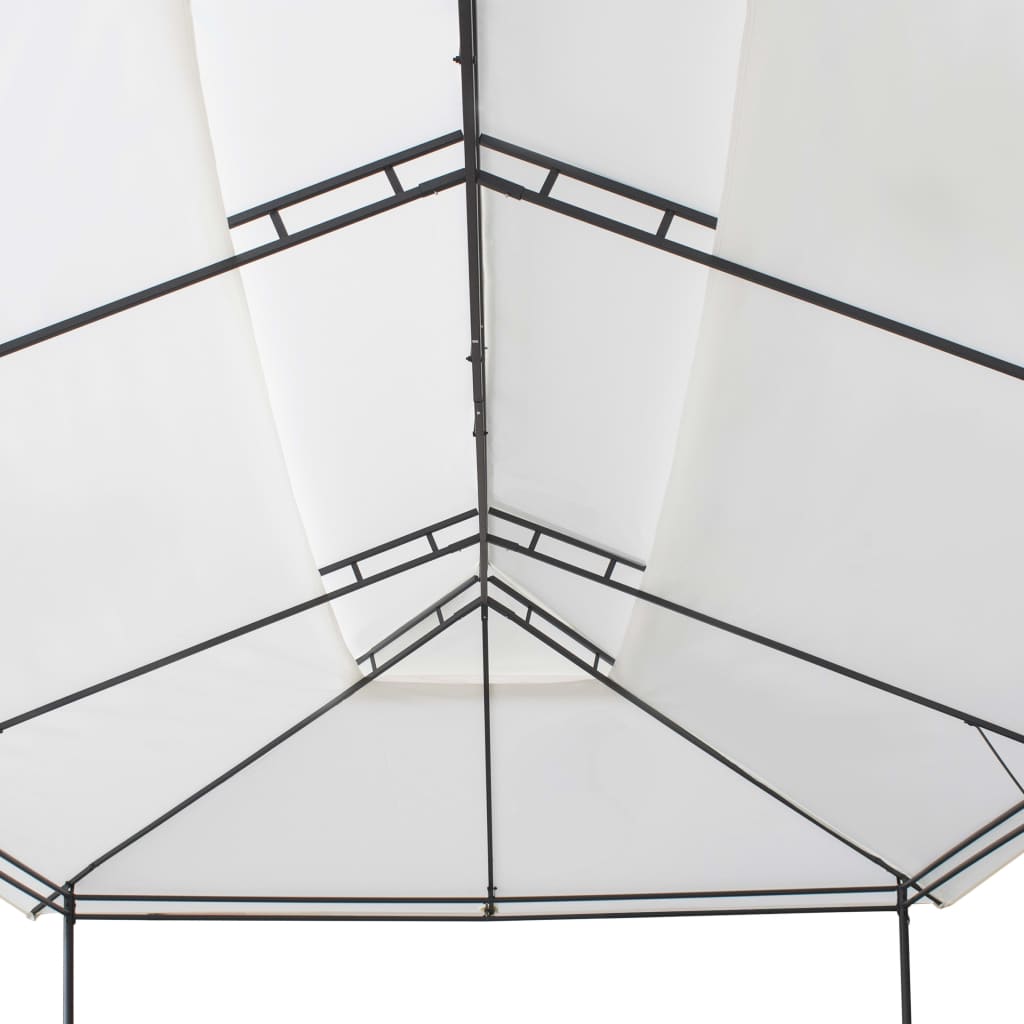 vidaXL Gazebo | White | Tubular steel | Large | UV-resistant materials | Gazebo