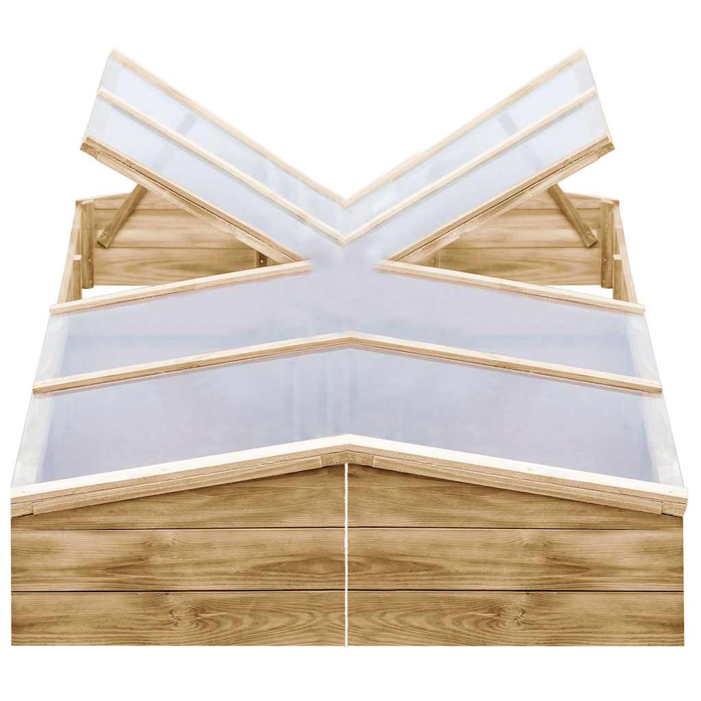vidaXL Greenhouses 2 pcs Impregnated Pinewood 200x50x35 cm - Green