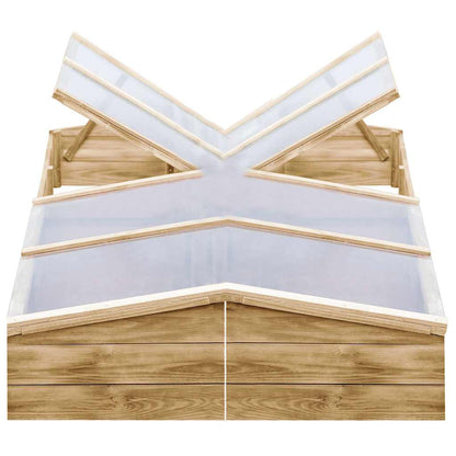 vidaXL Greenhouses 2 pcs Impregnated Pinewood 200x50x35 cm - Green