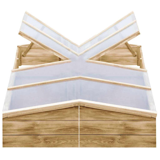 vidaXL Greenhouses 2 pcs Impregnated Pinewood 200x50x35 cm - Green