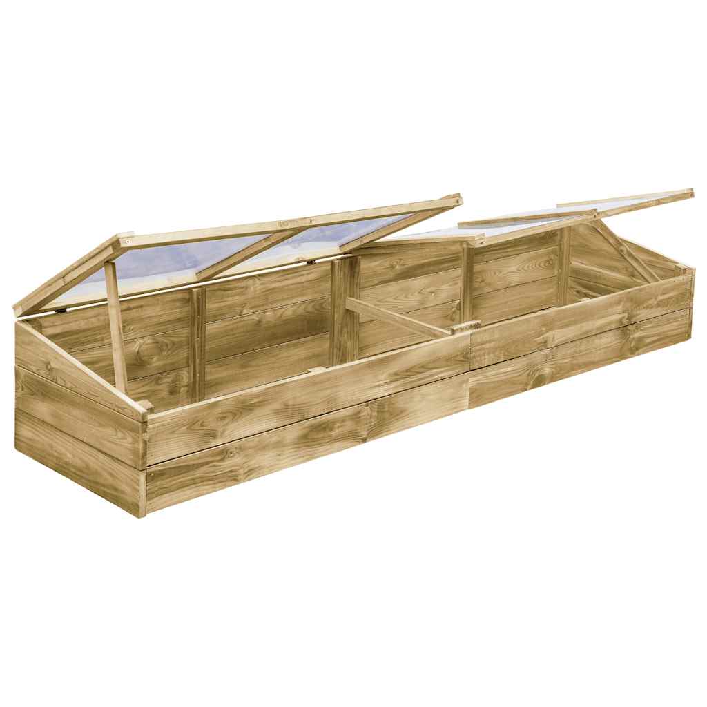 vidaXL Greenhouses 2 pcs Impregnated Pinewood 200x50x35 cm - Green