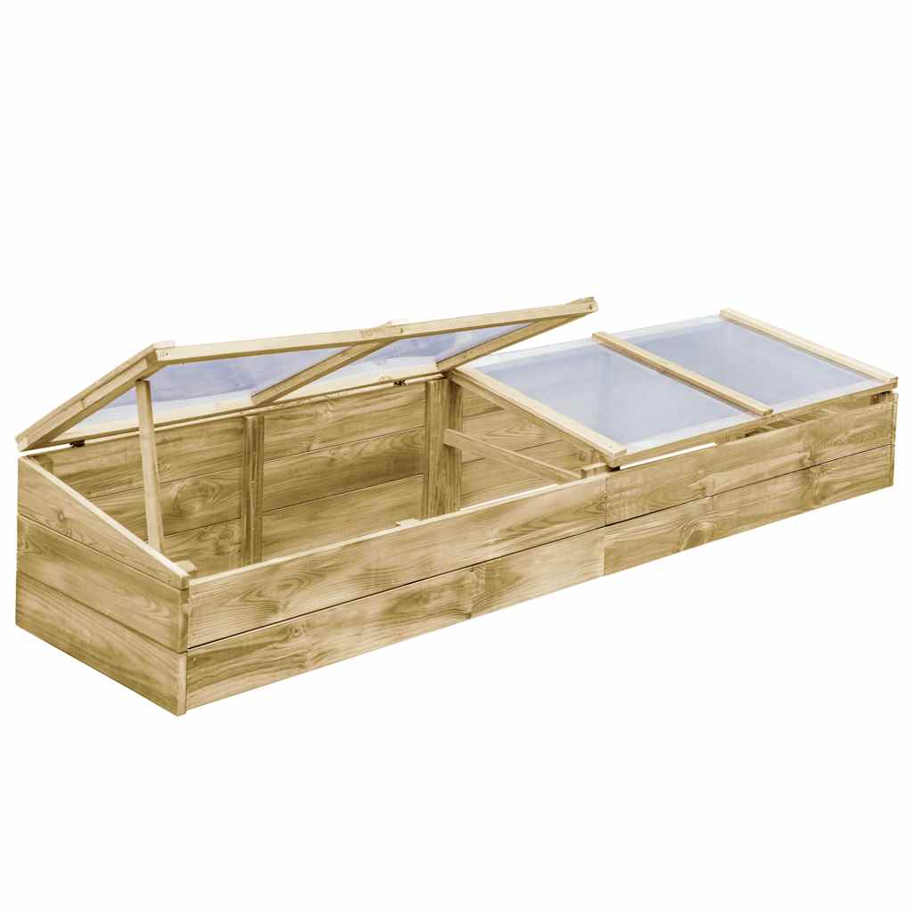 vidaXL Greenhouses 2 pcs Impregnated Pinewood 200x50x35 cm - Green