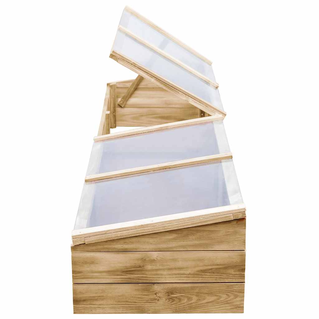 vidaXL Greenhouses 2 pcs Impregnated Pinewood 200x50x35 cm - Green