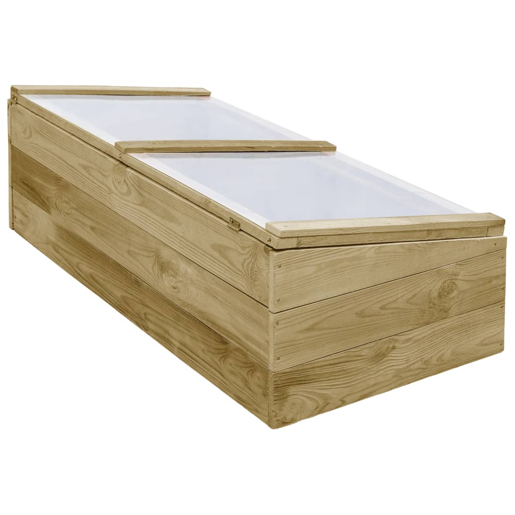 vidaXL Greenhouses 2 pcs Impregnated Pinewood 100x50x35 cm - Green