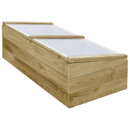 vidaXL Greenhouses 2 pcs Impregnated Pinewood 100x50x35 cm - Green